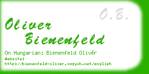 oliver bienenfeld business card