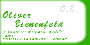 oliver bienenfeld business card